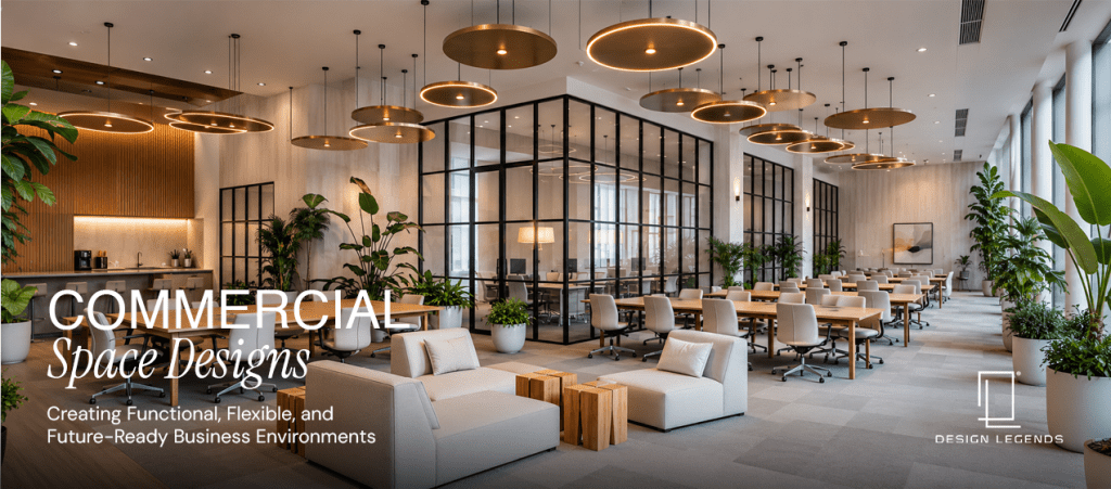 Commercial space design by Design Legends featuring functional planning, contemporary interiors, and integrated lighting design for 2026.